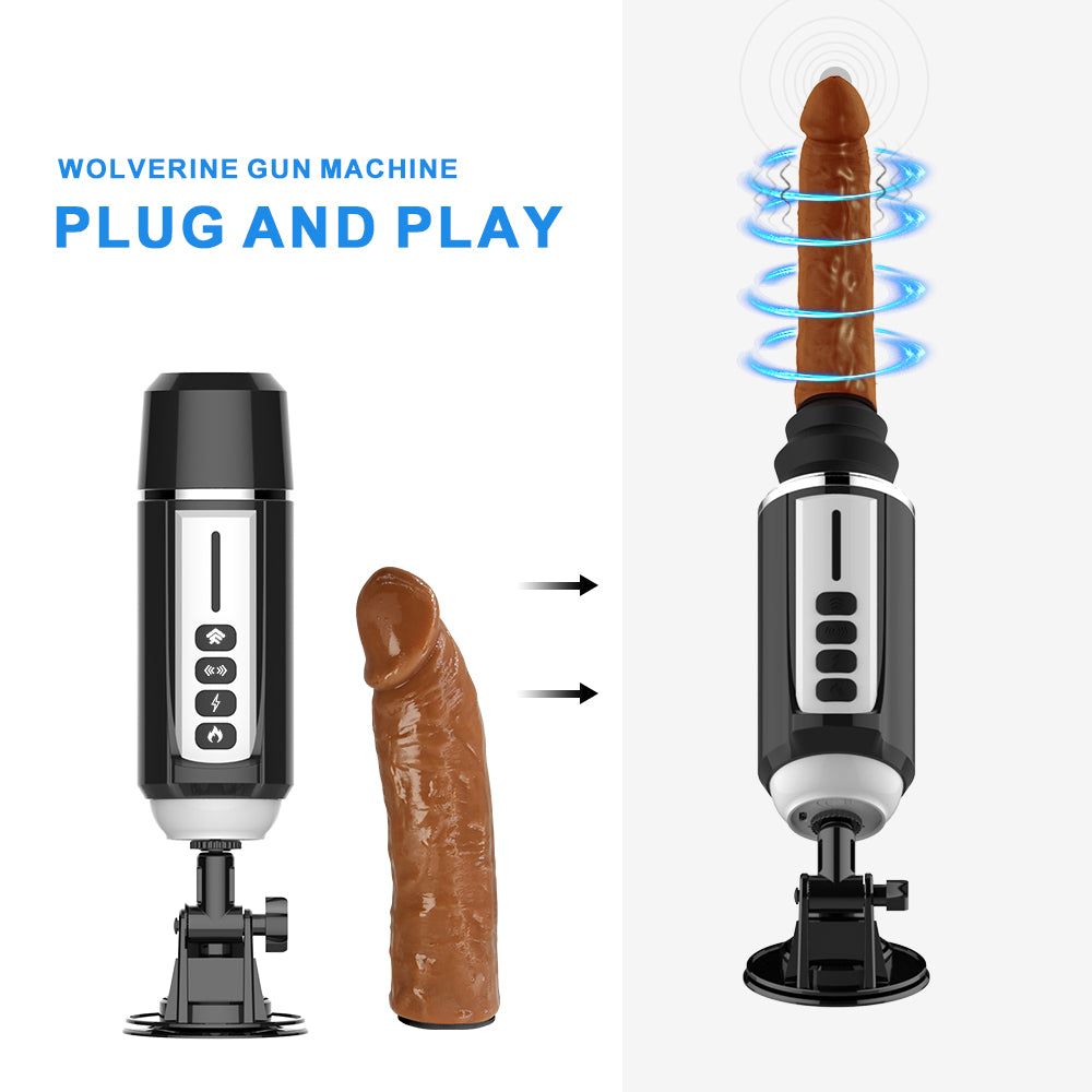 Automatic Telescopic Heating Dildo Sex Vibration Machine