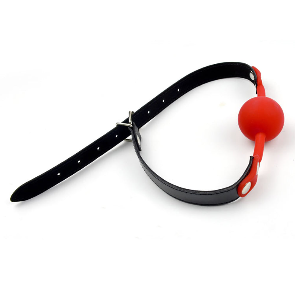 Bondage Faux Leather Silicone Ball Gag