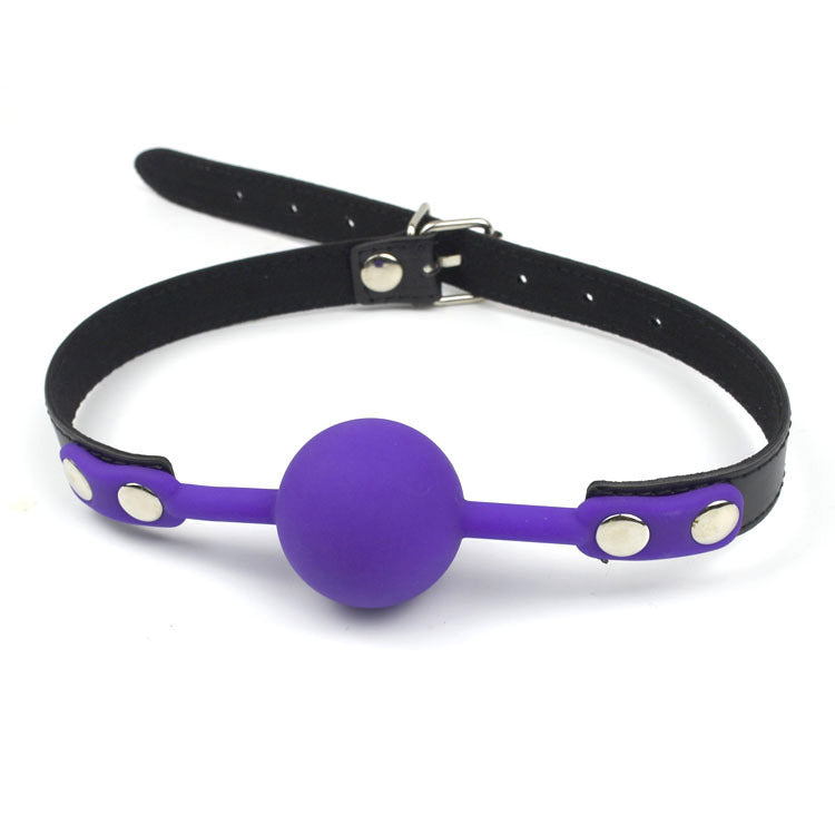 Bondage Faux Leather Silicone Ball Gag