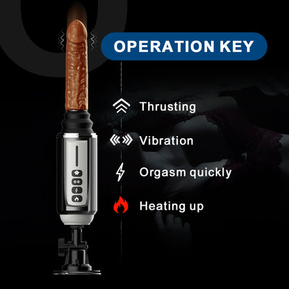 Automatic Telescopic Heating Dildo Sex Vibration Machine