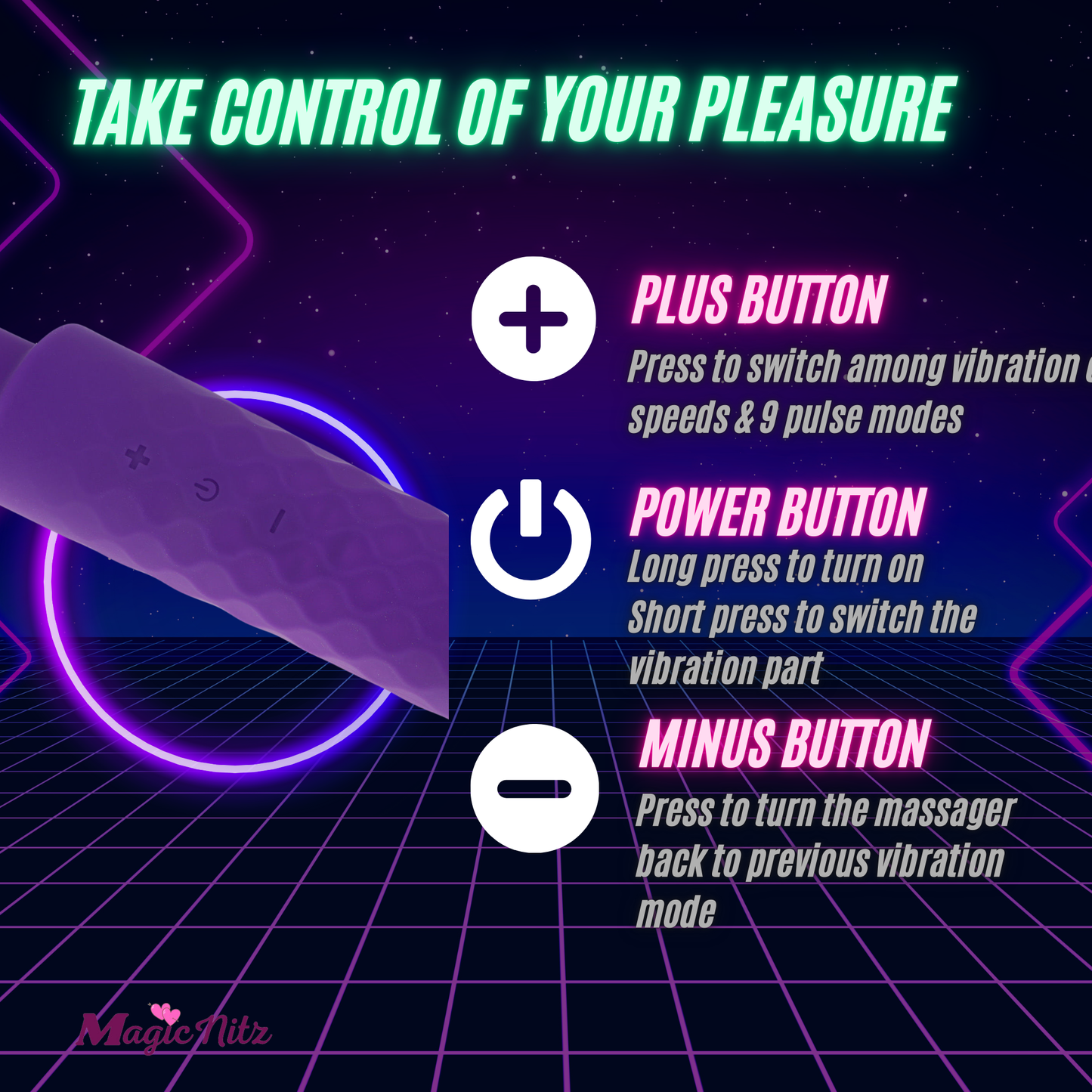 Dual Head Soft Touch Waterproof Rechargeable 25 Modes Vibrator