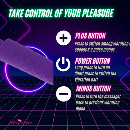 Dual Head Soft Touch Waterproof Rechargeable 25 Modes Vibrator