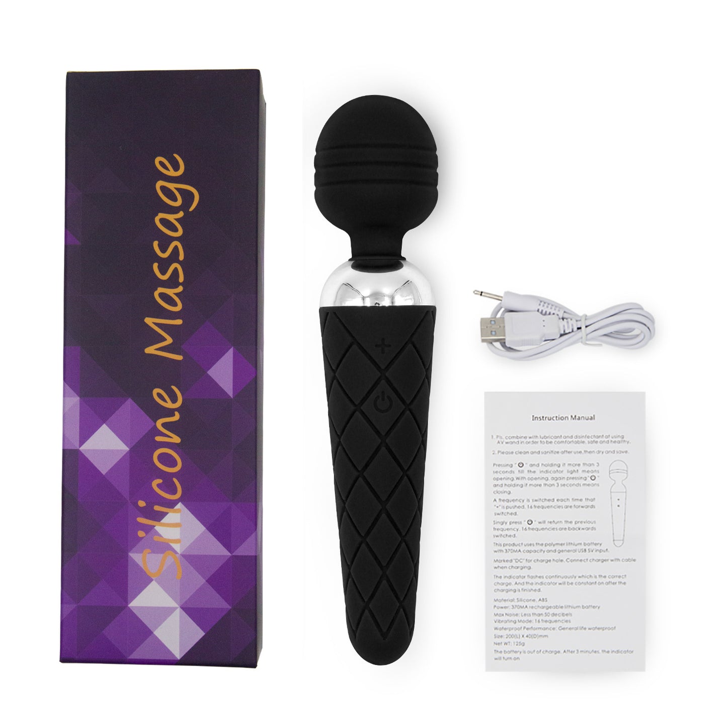 12 Modes Rechargeable Magic Wand Vibrator