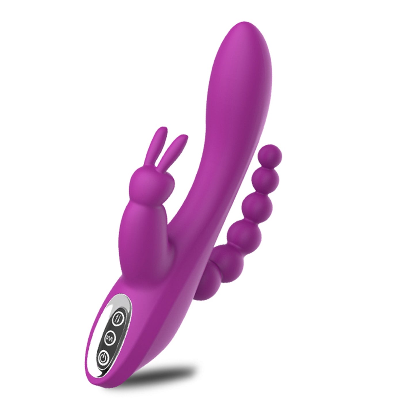 3 in 1 Rabbit Vibrator Clitral Anal Probe Vaginal Vibrator Dildo Beads