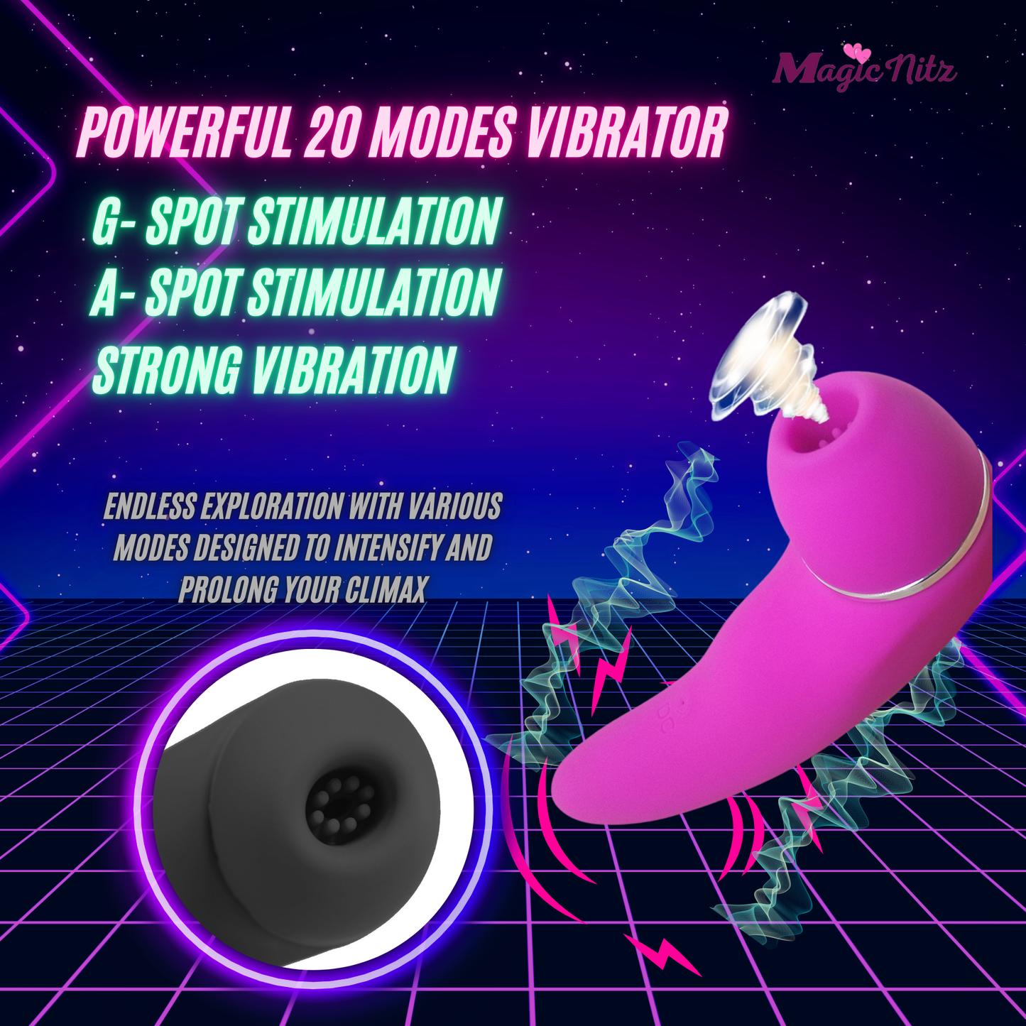 Rechargeable Smart Suction Clitoral Vibrator