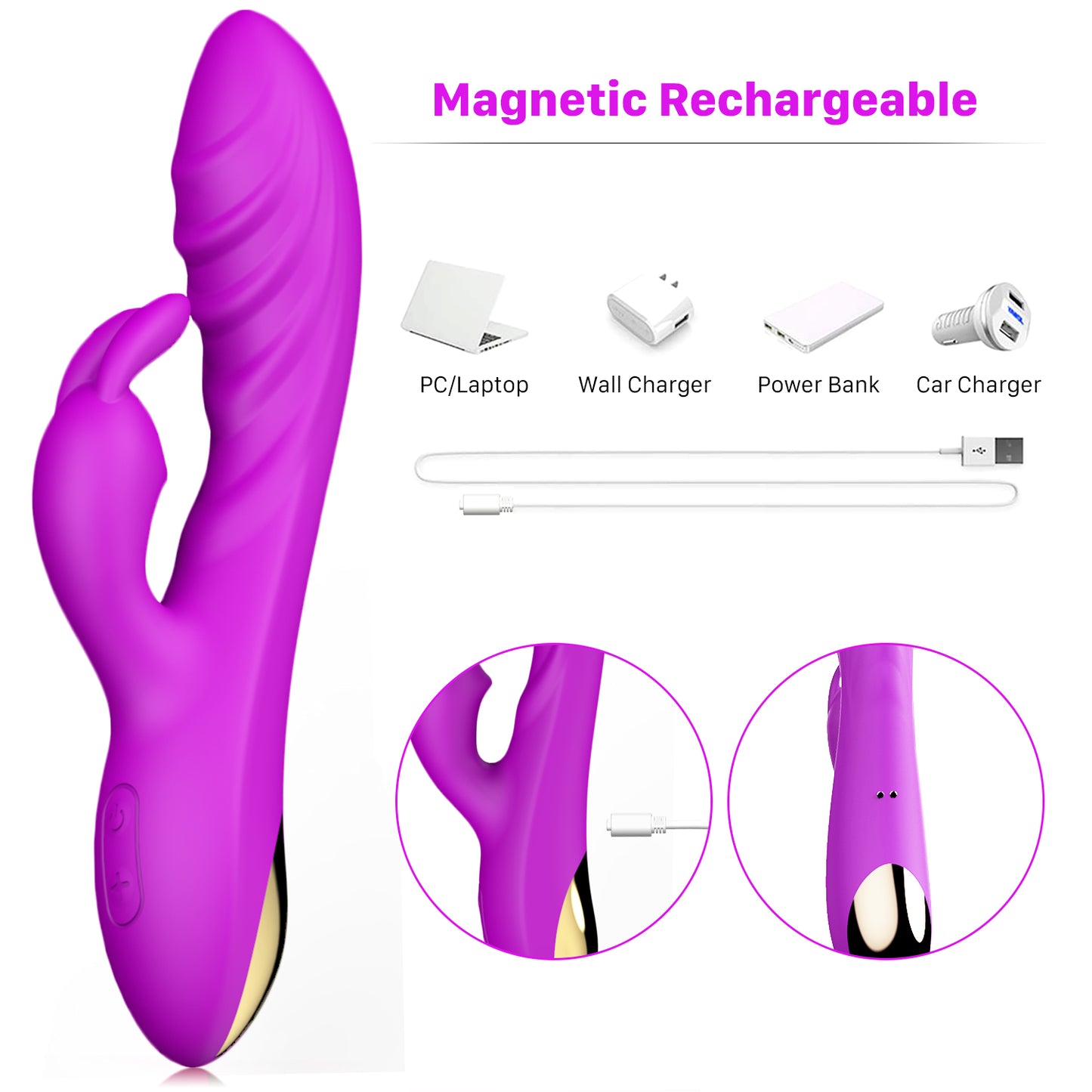 12 modes Rabbit Vibrator G-Spot Massager Clitoral Stimulator