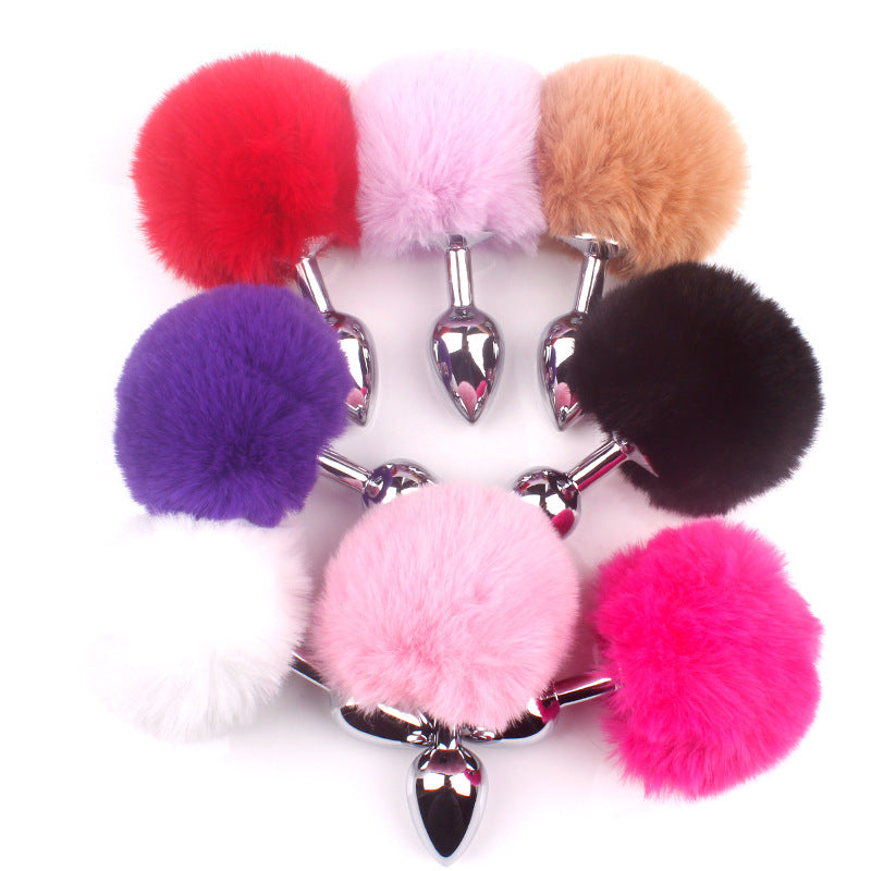 Fluffy Bunny Tail Metal Butt Plug