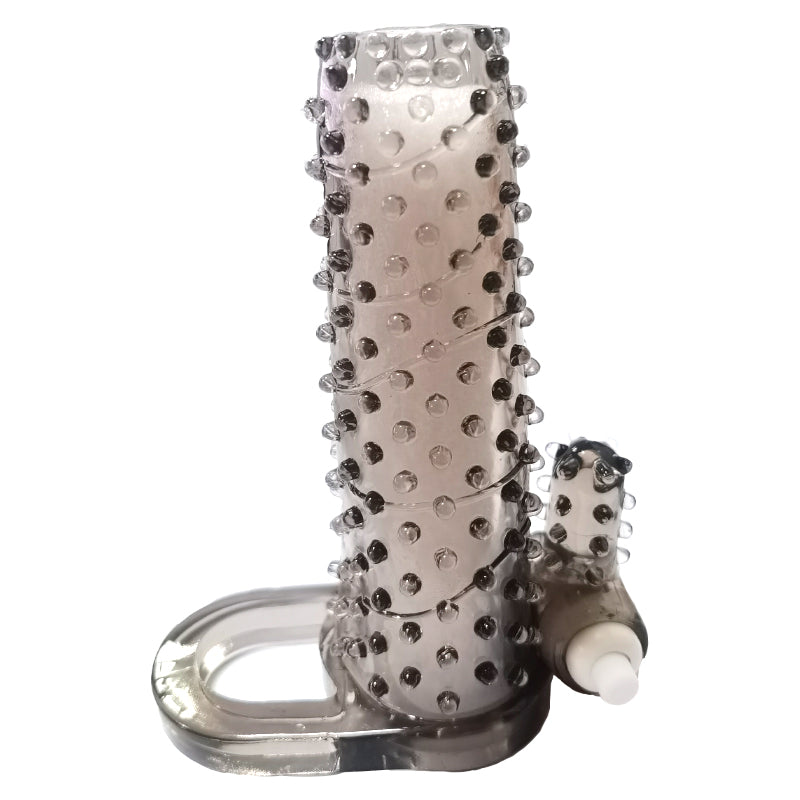 Vibrating Penis Sleeve Girth Enlarger – Grey or Clear