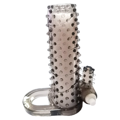 Vibrating Penis Sleeve Girth Enlarger – Grey or Clear