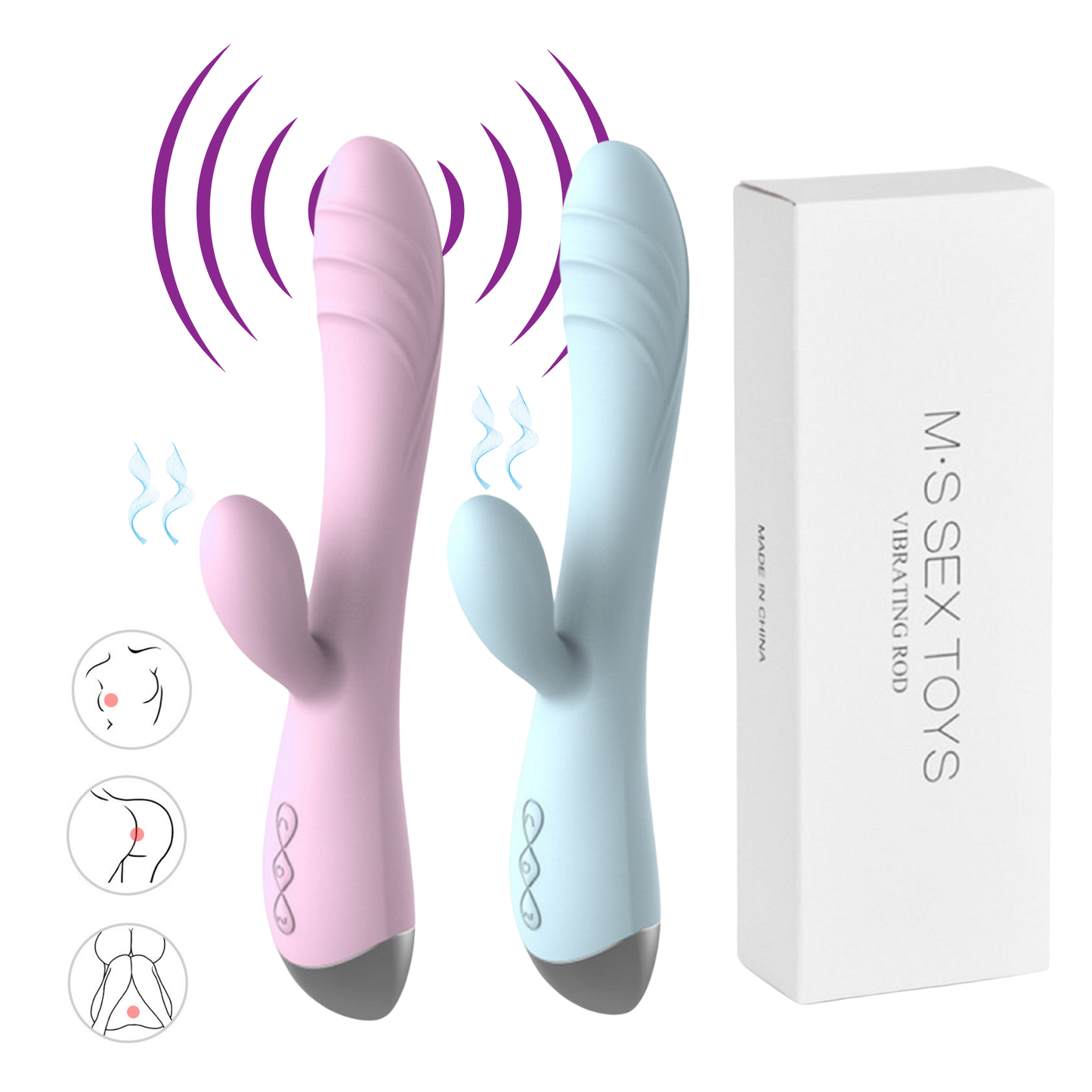 10 Modes Vibrating Rod G-Spot Massager Clitoral Stimulator