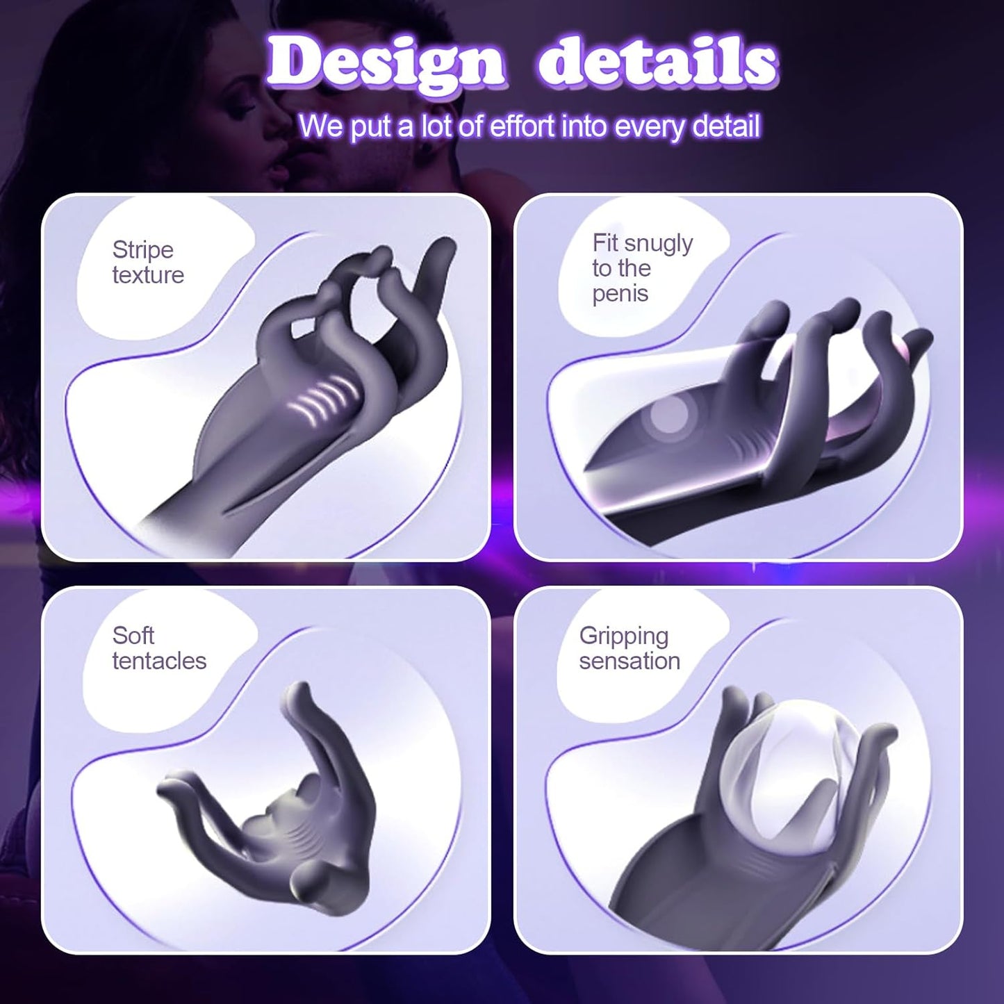 Hand-Shape Penis Vibrator 7 Modes Male Masturbators, Penis Massager, Glans Stimulator