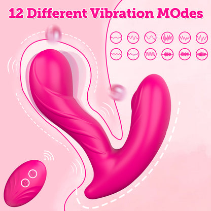 20 Frequency Wearable Clitoral G Spot Vibrator with Heating Function and Remote Control