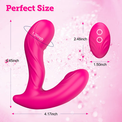 20 Frequency Wearable Clitoral G Spot Vibrator with Heating Function and Remote Control