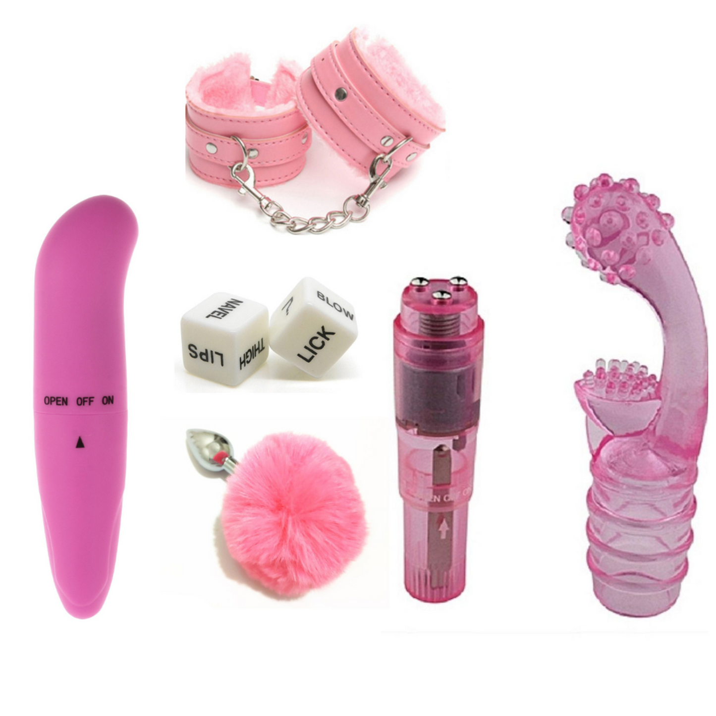 Sexy Game Vibrators Bondage Play Set 5PC for Couples