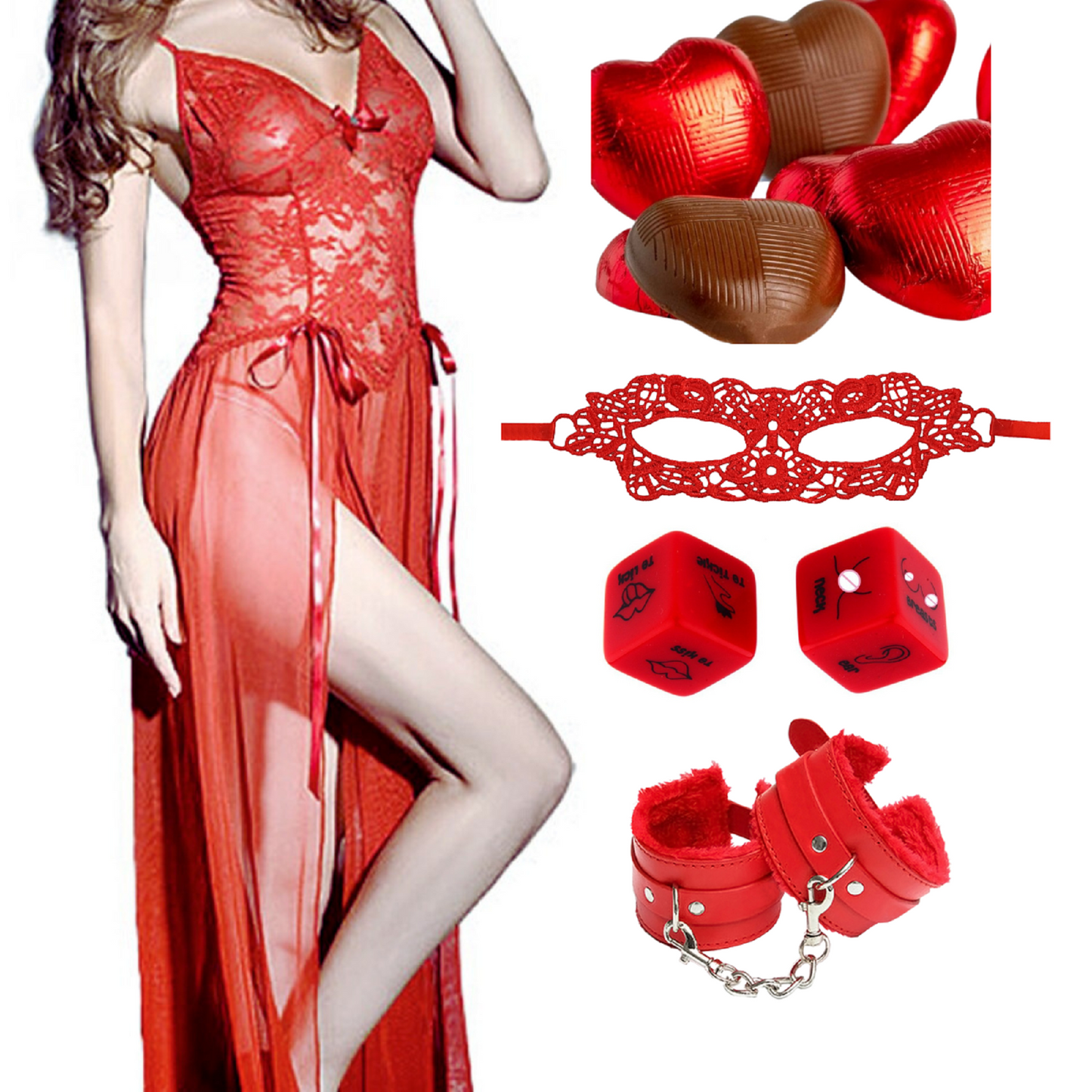 10pcs Valentine’s Day Adult Bundle Sexy Baby Doll BDSM Dice Set