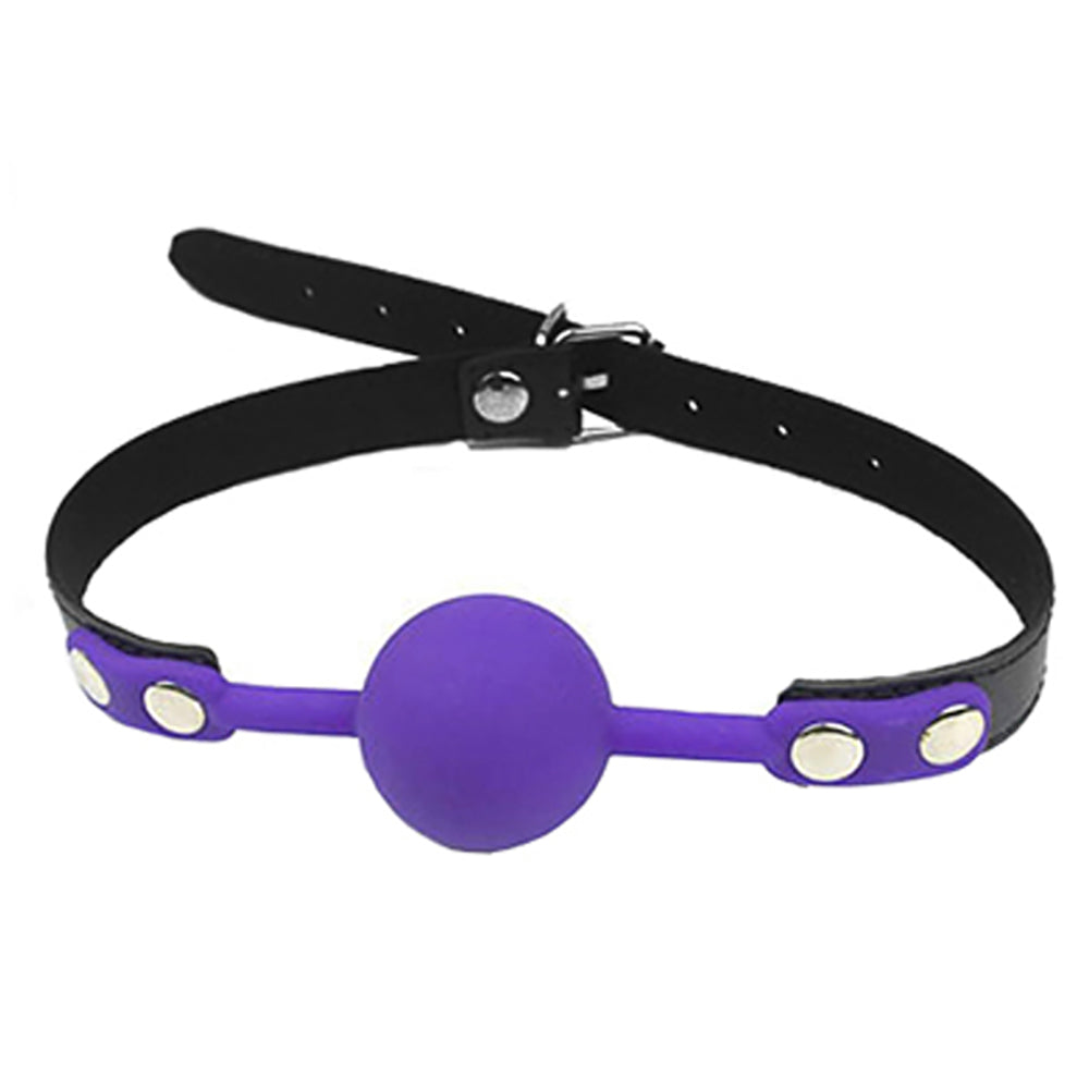 Bondage Faux Leather Silicone Ball Gag