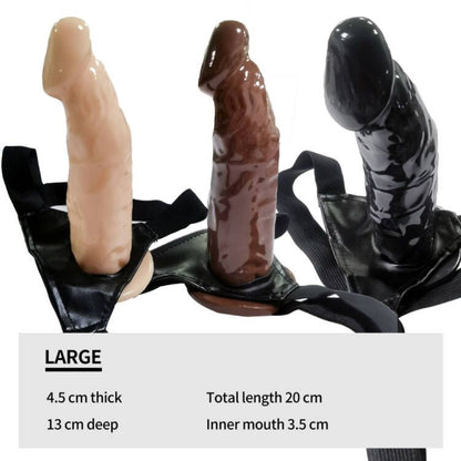 Ultra Realistic Silicone Dildo with Harness Bondage Sleeve – Small and Large