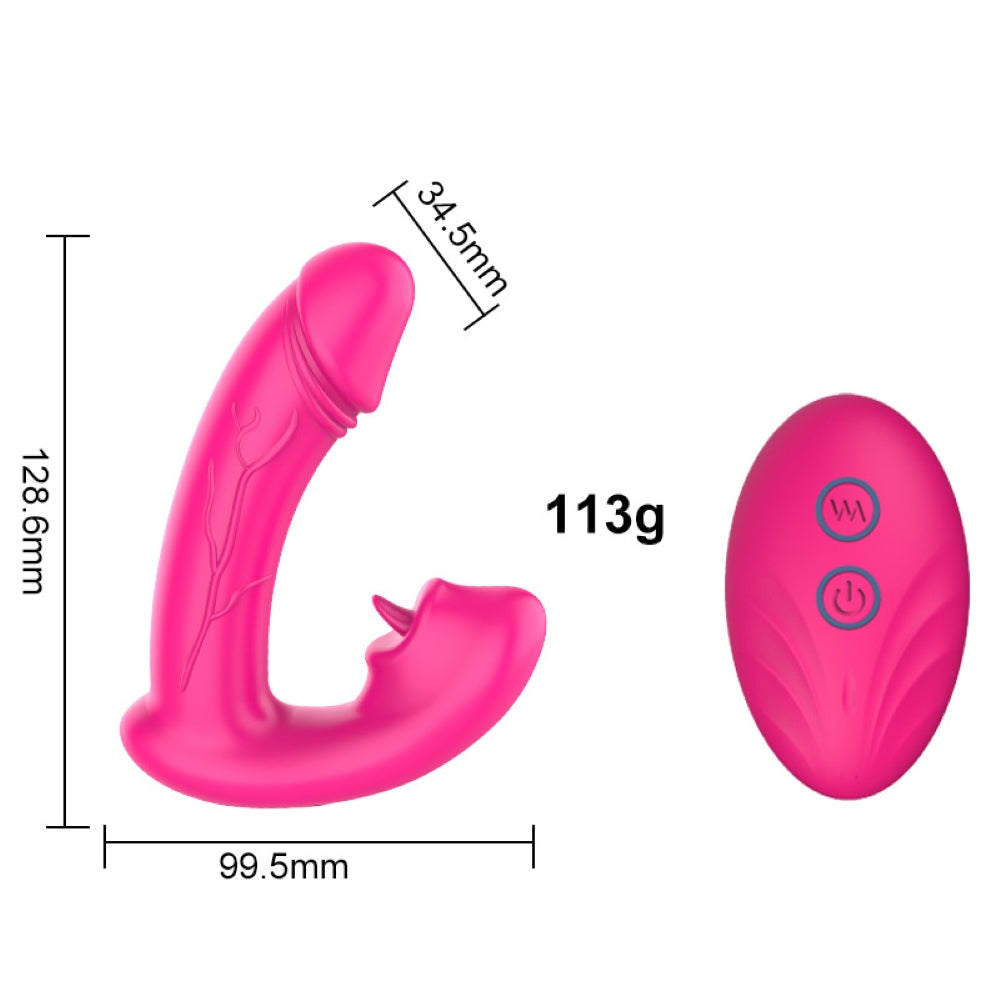 12 Modes Clitoral G Spot Nipple Anal Stimulator Remote Control Clitoral Tongue Licking Vibrator