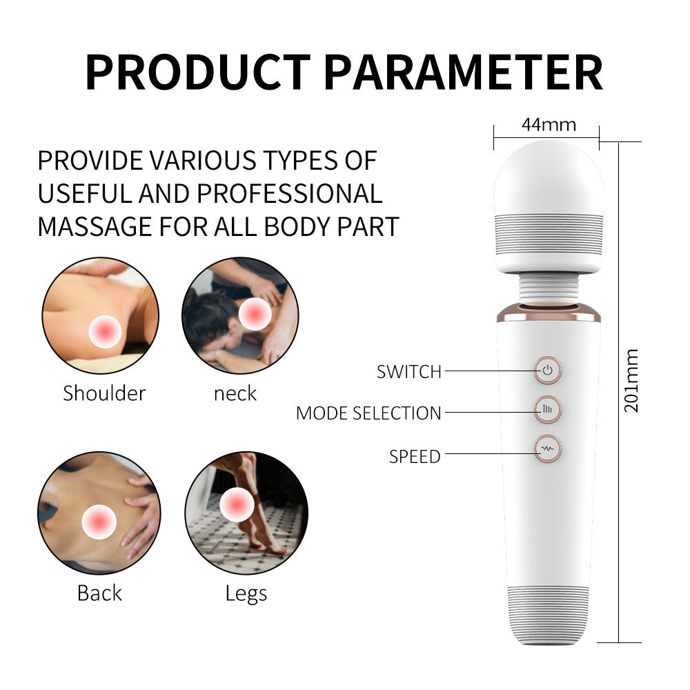 Multi Speed Handheld Silicone Massage Wand Vibrator