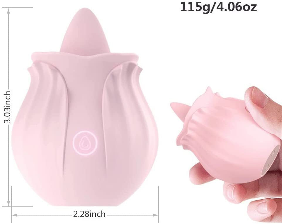 10 Frequencies Touch of Happiness Powerful Purple Rose Tongue Mini Massager