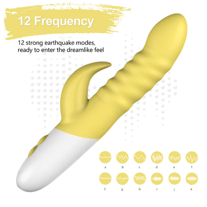 12 Modes Rechargeable G-spot Vibrator with Vibrating Tongue