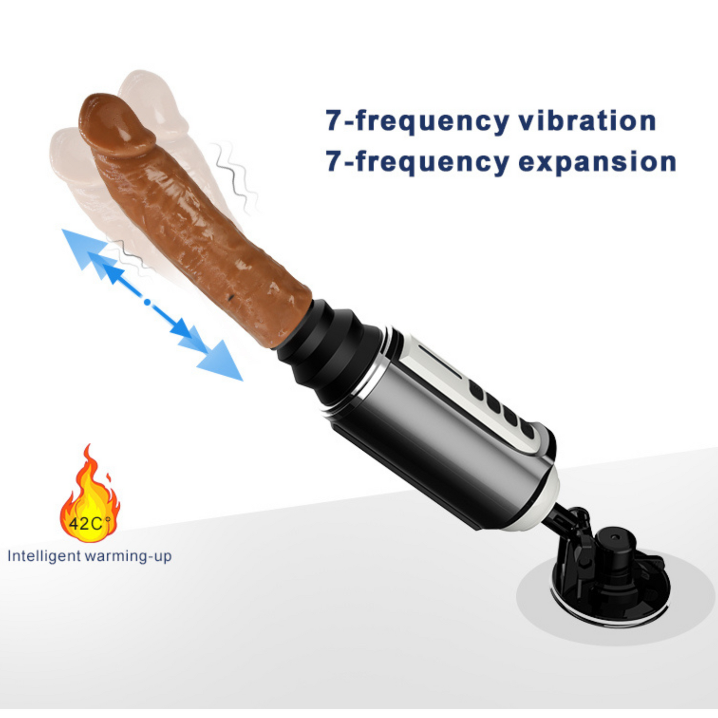 Automatic Telescopic Heating Dildo Sex Vibration Machine