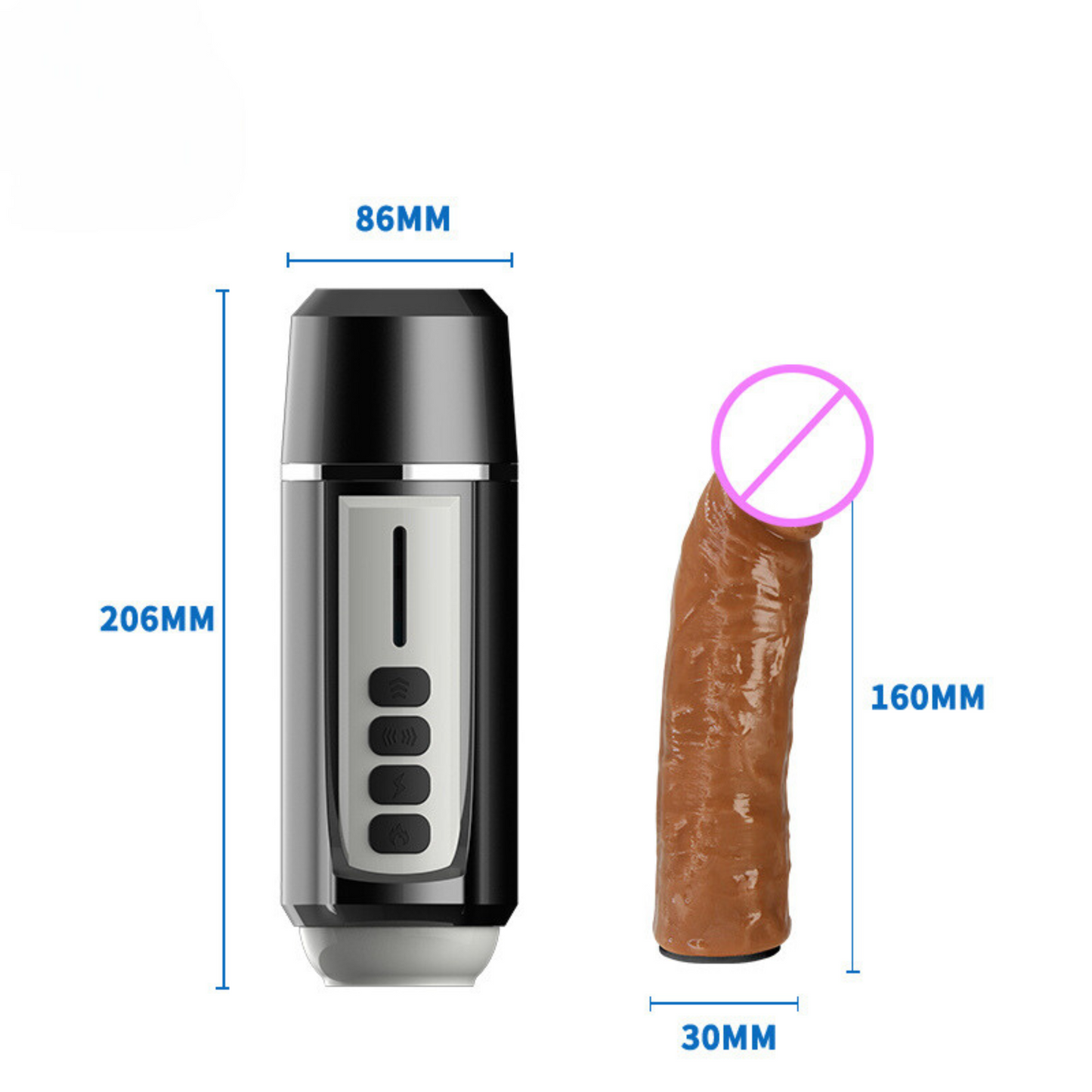 Automatic Telescopic Heating Dildo Sex Vibration Machine