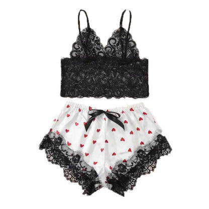 Lace Pyjama Camisole & Shorts Set