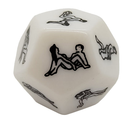 12 Positions Styles Kamasutra and Kinky BDSM Marble-effect Sex Dice